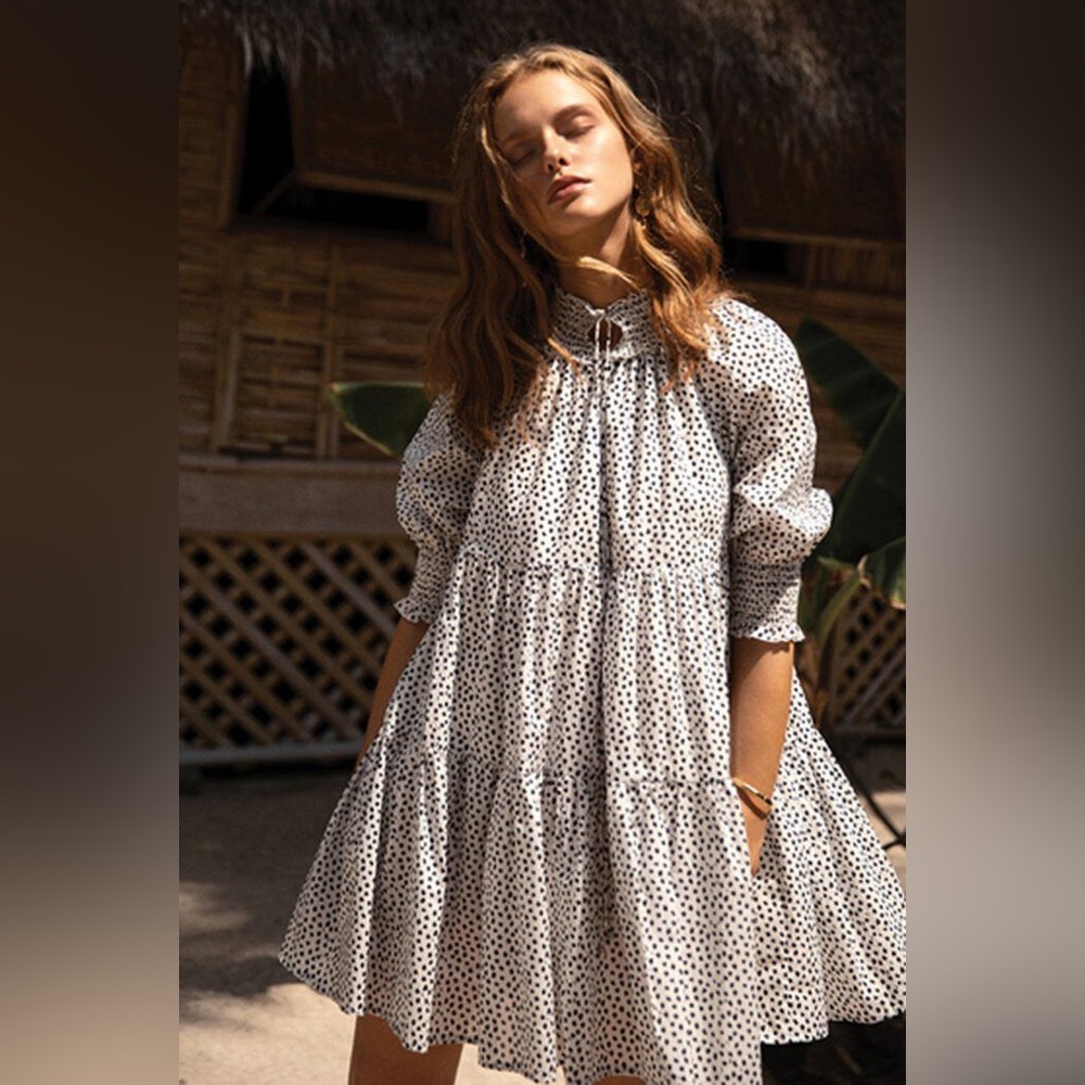 Steele fierra dress in noir speck size M